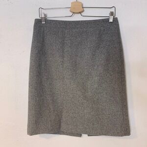 J.Crew Gray Wool Blend Pencil Skirt size 6